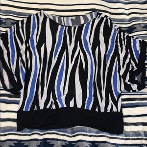 madison size large zebra print top